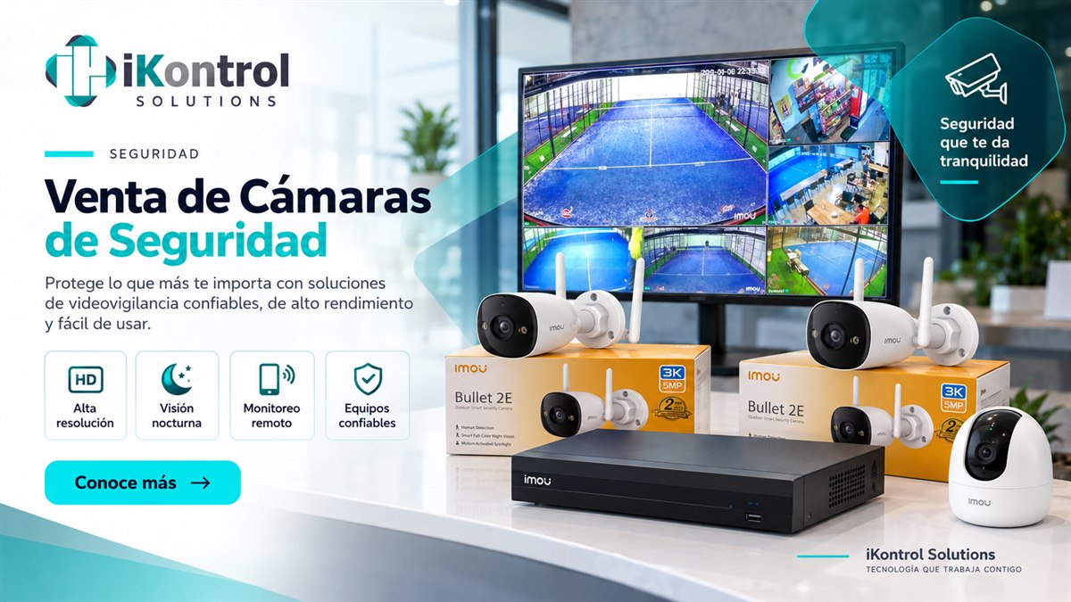Composición promocional de equipos de videovigilancia