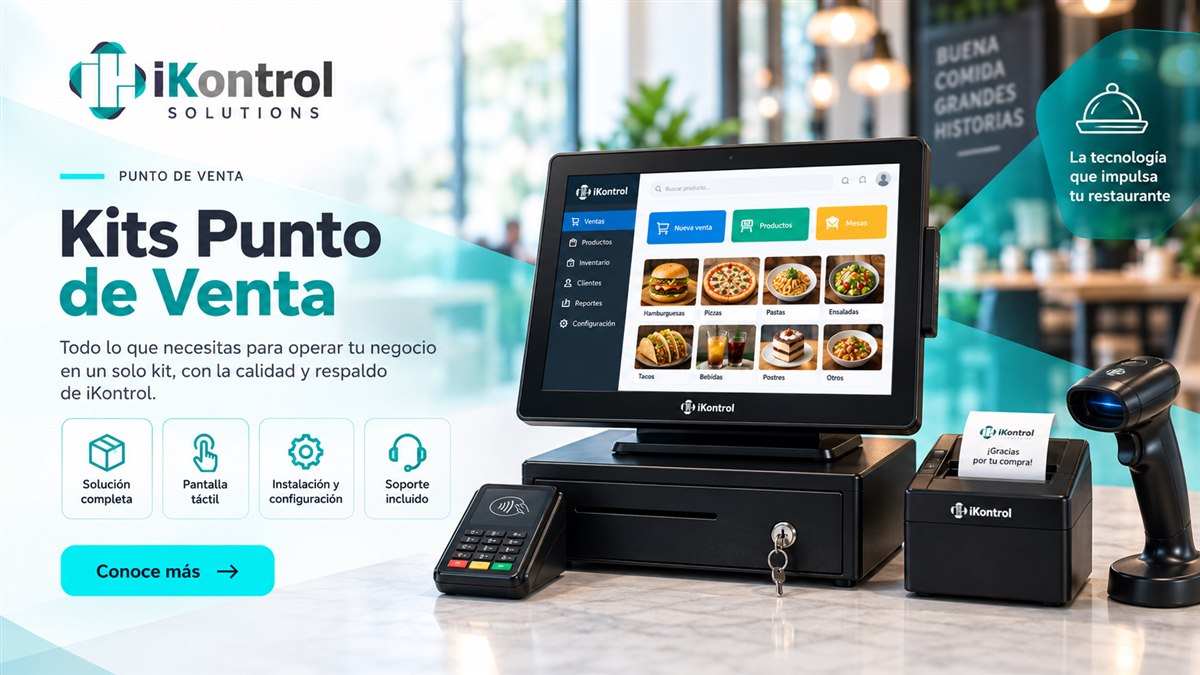 Composición promocional de un kit de punto de venta iKontrol